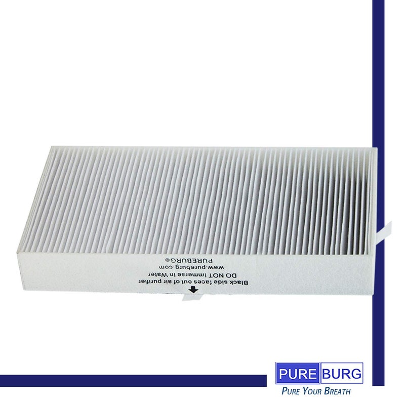 PUREBURG HRF201B True HEPA Replacement Filter Compatible with Honeywell HHT270 HHT270W HHT290 HEPAClean Series Air Purifiers Part HRF201B Type U,H13 Activated carbon 2-IN-1 Air Clean,2-Pack - Image 2